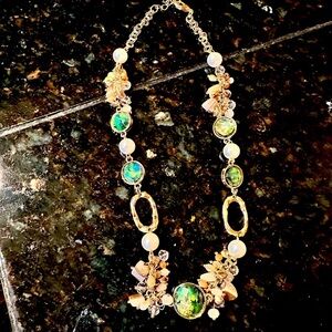 Elegant Vintage Opal and Pearl Necklace